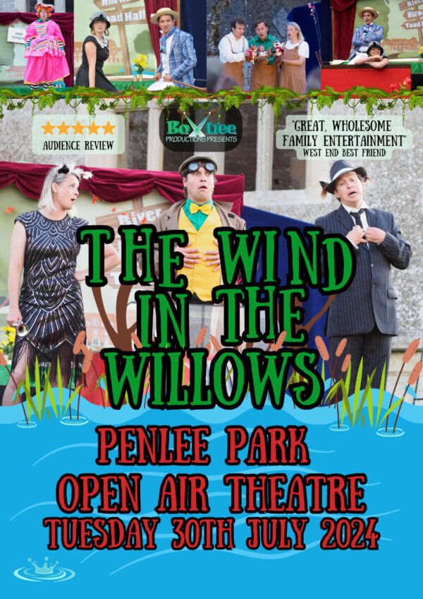 A collage of live performance pictures of Wind In The Willows.